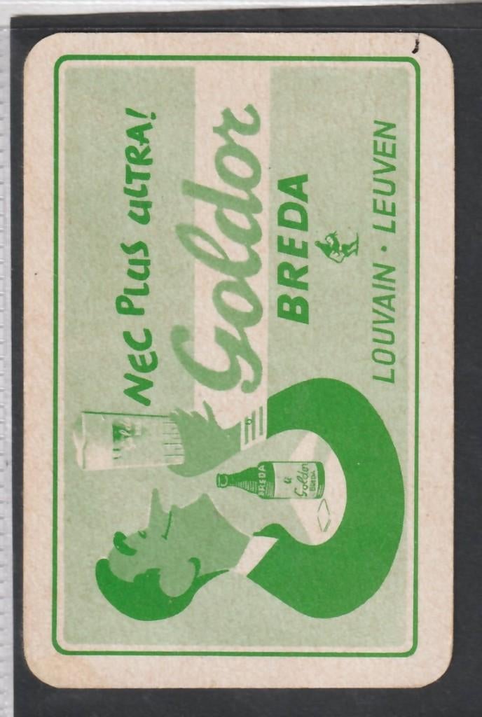 1 Speelkaart  met Réklame van  BIER / BROUWERIJEN  BELGIE, Verzenden, Zo goed als nieuw, Speelkaart(en)