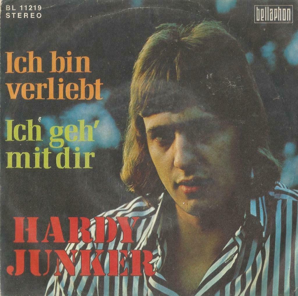 Hardy Junker – Ich bin verliebt / Ich geh’ mit dir - Single, Enlèvement ou Envoi, Utilisé, Pop