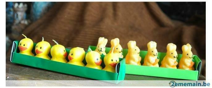12 bougies de pâques poussins et lapins, Enlèvement ou Envoi, Neuf