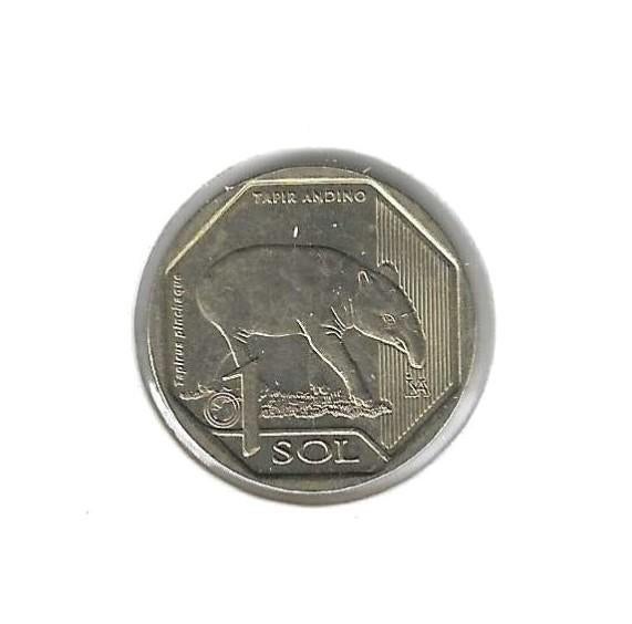 Peru, 1 Sol 2018, Andean tapir., Postzegels en Munten, Munten | Amerika, Ophalen of Verzenden, Zuid-Amerika, Losse munt