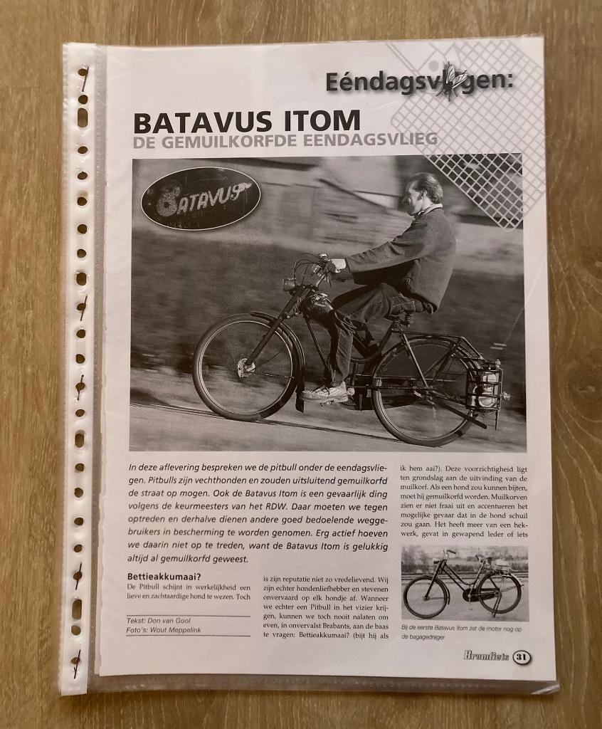 Unieke Map met documentatie Batavus Itom Bromfiets, Verzenden, Zo goed als nieuw