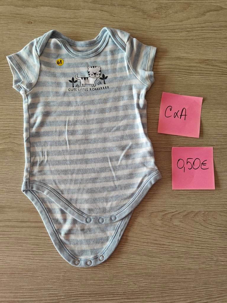 Body korte mouwen C&A - maat 68, Kinderen en Baby's, Babykleding | Maat 68, Nacht- of Onderkleding, Gebruikt, C&A, Jongetje of Meisje