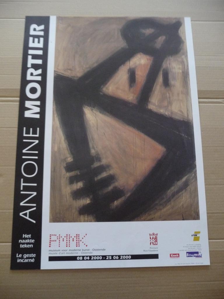 ANTOINE MORTIER, zeldzame affiche, PMMK Oostende 2000, Antiek en Kunst, Ophalen of Verzenden