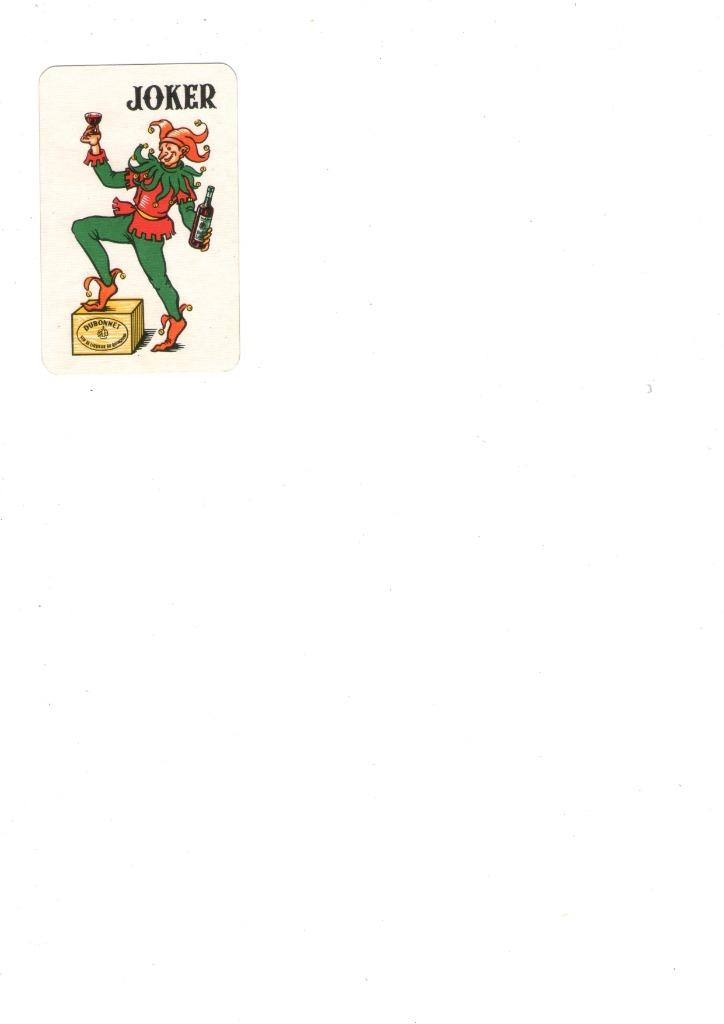 speelkaart joker DUBONNET, Verzenden, Zo goed als nieuw, Losse kaart