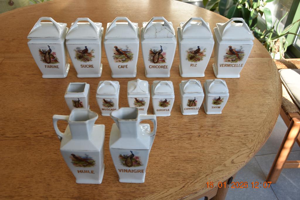 oude porceleinen kruidenpotten, Antiek en Kunst, Ophalen