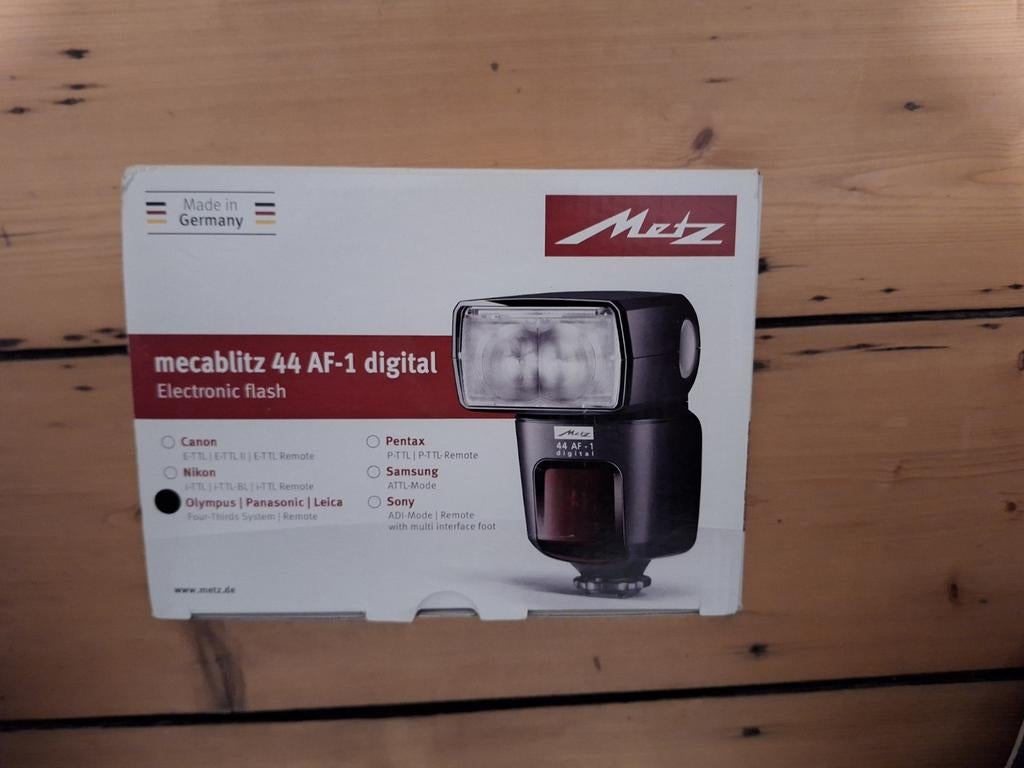 Metz Mecablitz 44 AF-1 nieuw voor Olympus Panasonic Leica, Ophalen of Verzenden, Metz