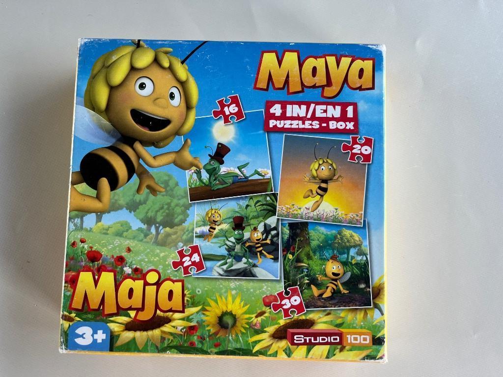 Puzzel Maya de bij 4 in a box, Ophalen, 10 tot 50 stukjes, Gebruikt, 2 tot 4 jaar