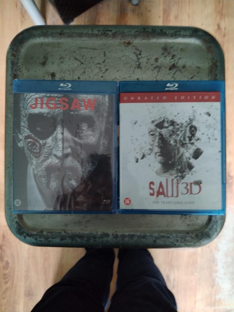 Saw pakket - deel 1 tot en met 8 (DVDs en blu-rays), Cd's en Dvd's, Blu-ray, Zo goed als nieuw, Horror, Verzenden