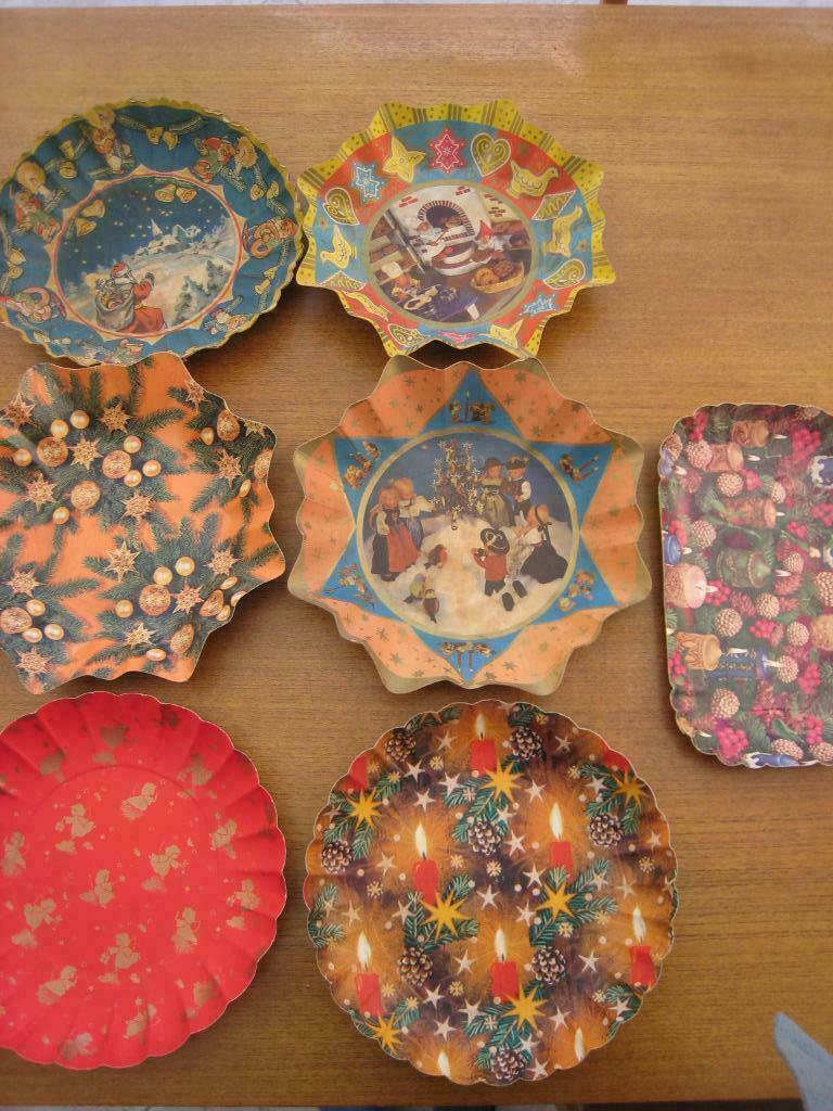 assiettes Saint Nicolas/Noël vintage, Antiquités & Art, Envoi