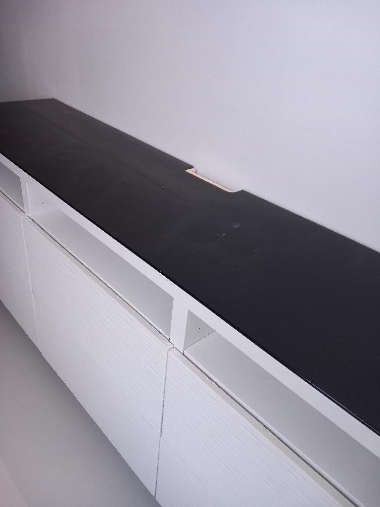 TV MEUBEL BESTA, Ophalen, Modern minimalistisch, 150 tot 200 cm, Zo goed als nieuw