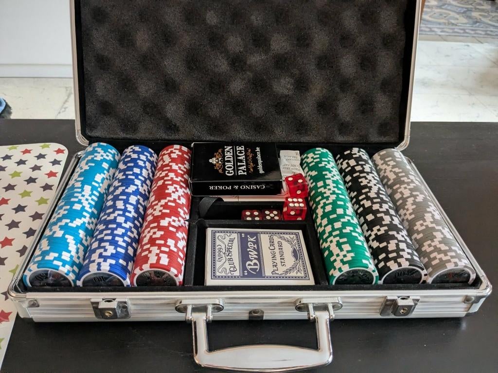 Malette de poker avec jetons et cartes, Ophalen, Nieuw