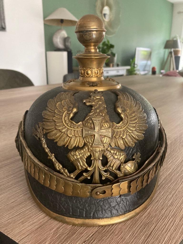 casque à pointe prussien officier ww1, Collections, Objets militaires | Général, Enlèvement ou Envoi