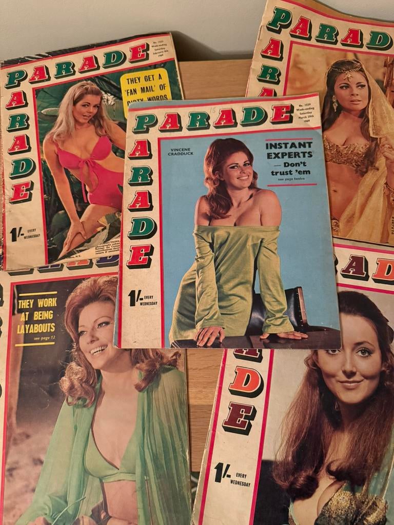 5 x Parade magazine 1969, Enlèvement ou Envoi, Comme neuf