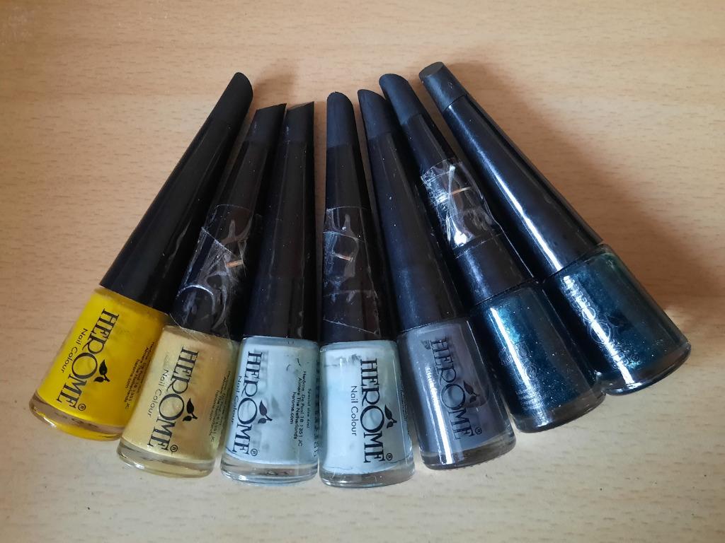 7 vernis à ongles mini - Herôme, Enlèvement ou Envoi, Neuf, Mains et Ongles, Maquillage