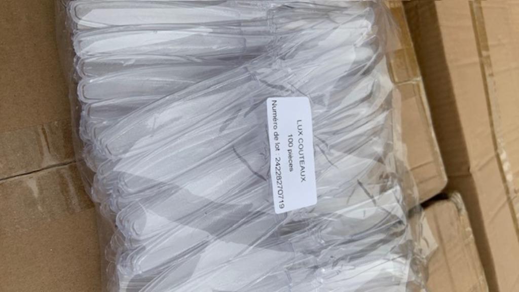 Partij plastic messen transparant, Enlèvement, Neuf