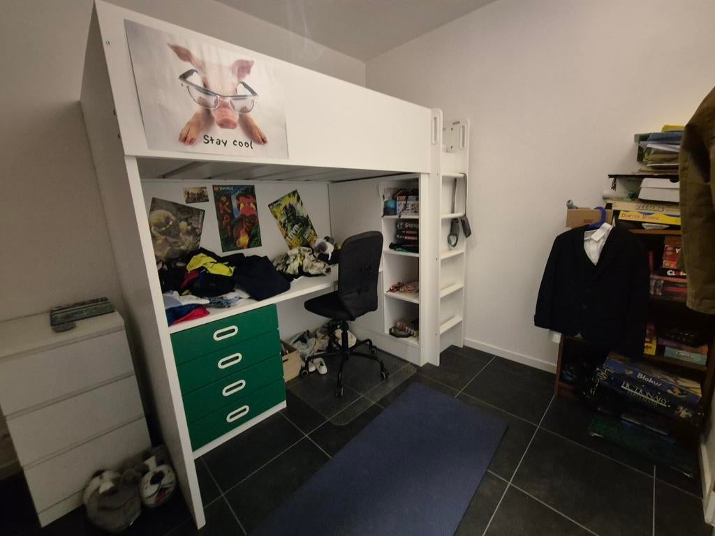 Hoogslaper Ikea Smästad 90x200cm., Huis en Inrichting, Slaapkamer | Stapelbedden en Hoogslapers, Ophalen, Hoogslaper