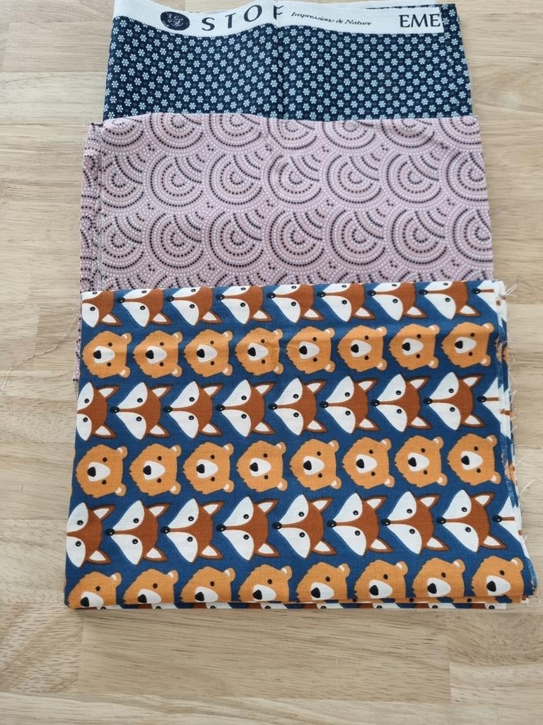 3 jolis tissus en coton pour enfants de 0,50 m x 1,40 m, Enlèvement ou Envoi, Neuf
