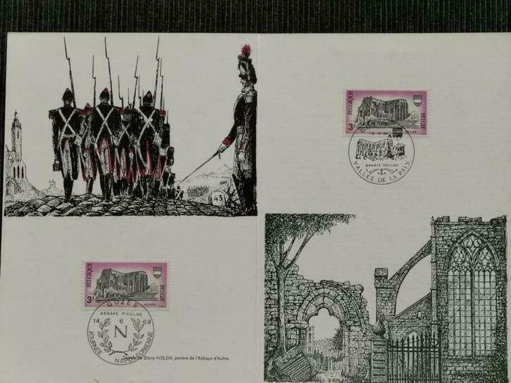 Carnet timbres 1969 bicent naissance Napoléon + Abbaye Aulne, Timbres & Monnaies, Timbres | Europe | Belgique, Enlèvement ou Envoi