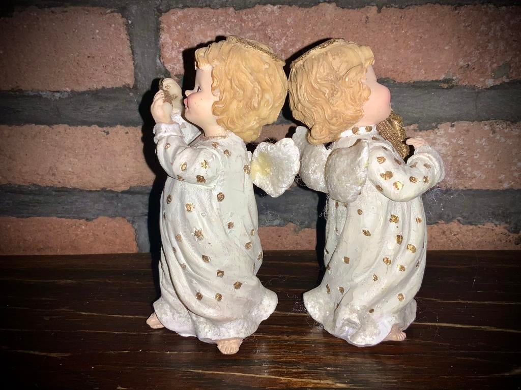 2 anges musiciens en biscuit., Enlèvement, Utilisé