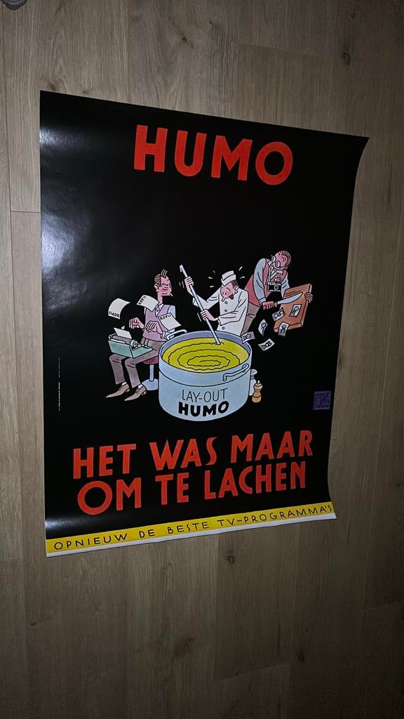 Joost swarte affiche Humo 1992, Verzamelen, Ophalen of Verzenden, Zo goed als nieuw