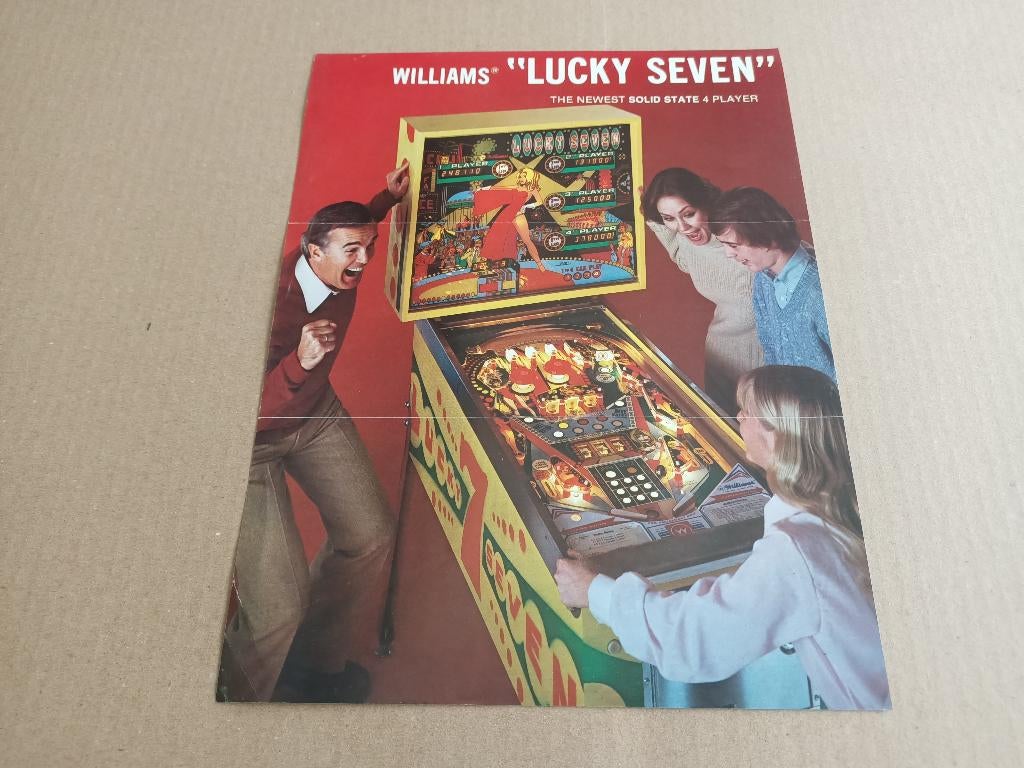 Flyer: Williams Lucky Seven (1978) Flipperkast, Collections, Machines | Flipper (jeu), Williams, Envoi