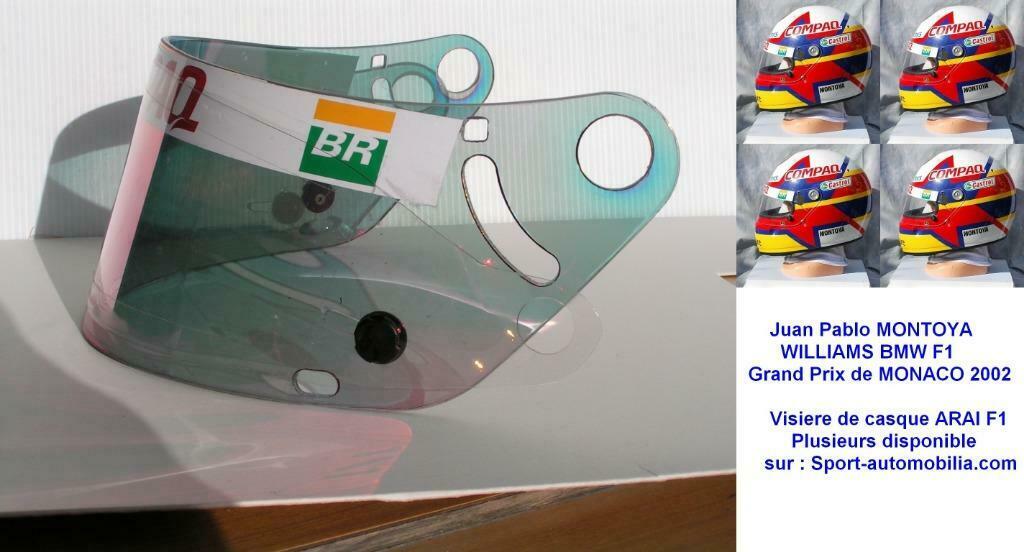 F1 2002 Pablo MONTOYA, Origineel Arai BMW F1 helmvizier, Verzamelen, Automerken, Motoren en Formule 1, Ophalen of Verzenden