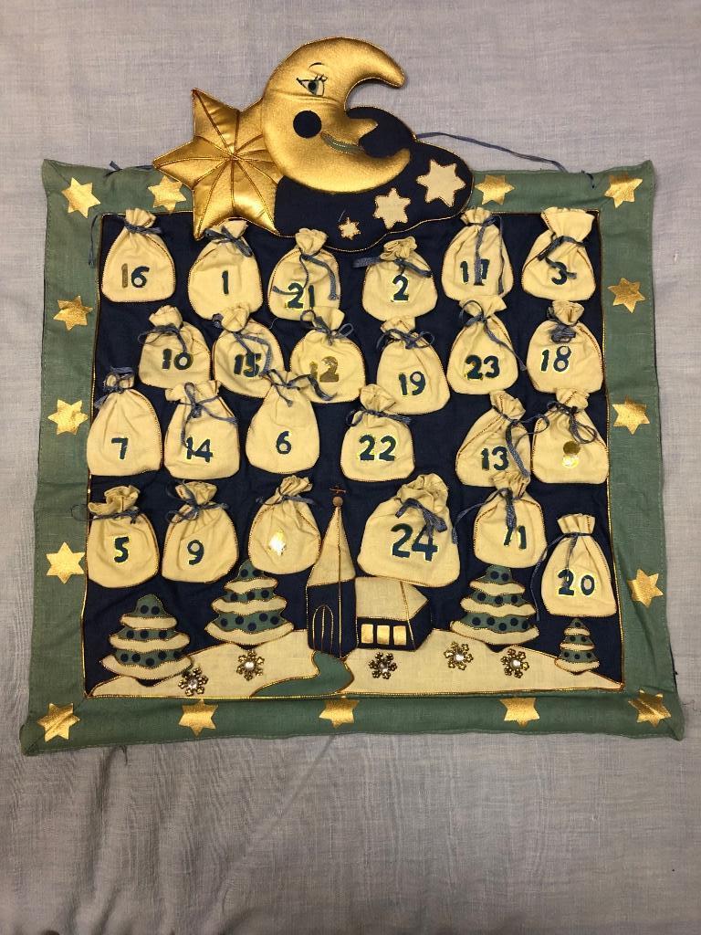 Brocante  originele advent kalender voor kerst jaren 80, Enlèvement ou Envoi