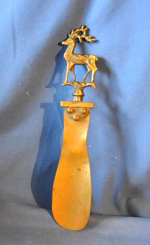 chausse pied en cuivre poignée cerf dinant, Antiek en Kunst, Antiek | Brons en Koper, Ophalen of Verzenden, Koper