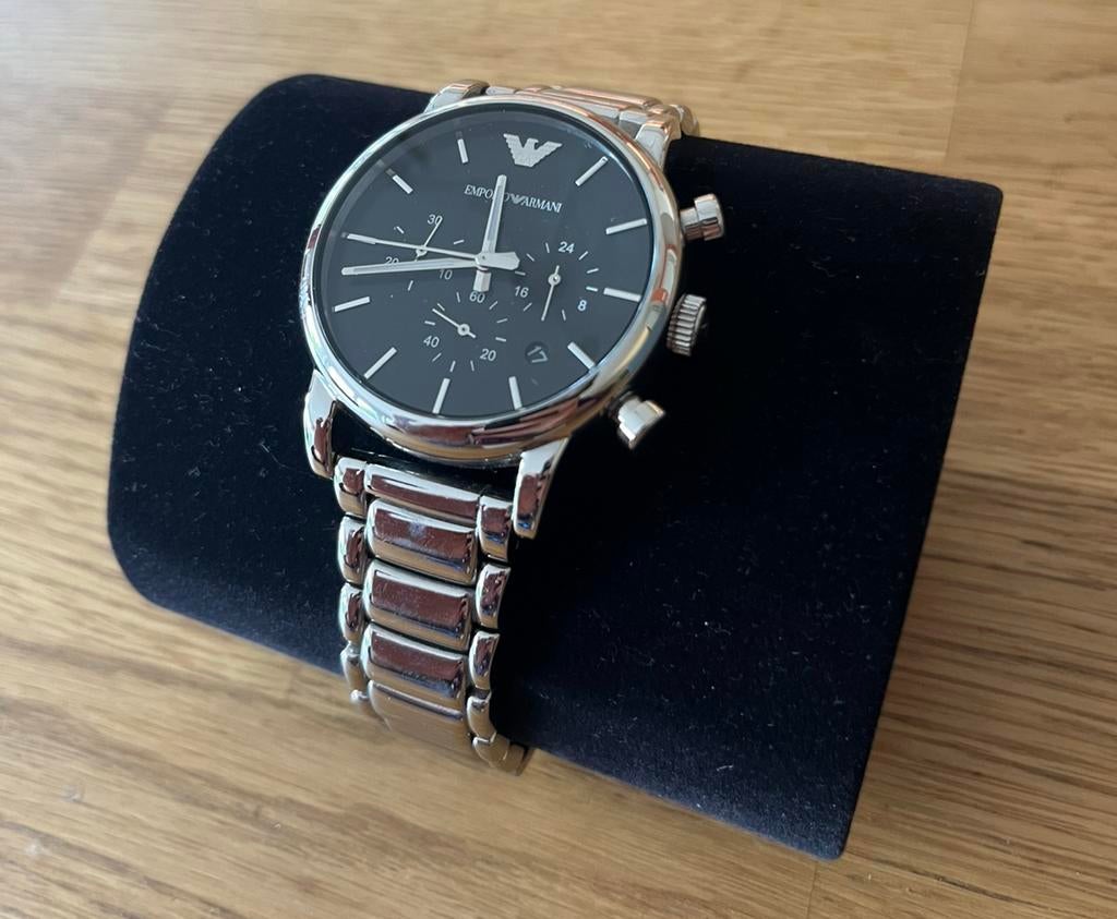 Montre Originale Emporio Armani pour Homme - AR1853, Montre-bracelet, Enlèvement ou Envoi, Acier, Utilisé