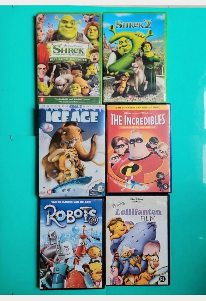 Kinder dvd 6 stuk's, Cd's en Dvd's, VHS | Kinderen en Jeugd, Ophalen of Verzenden
