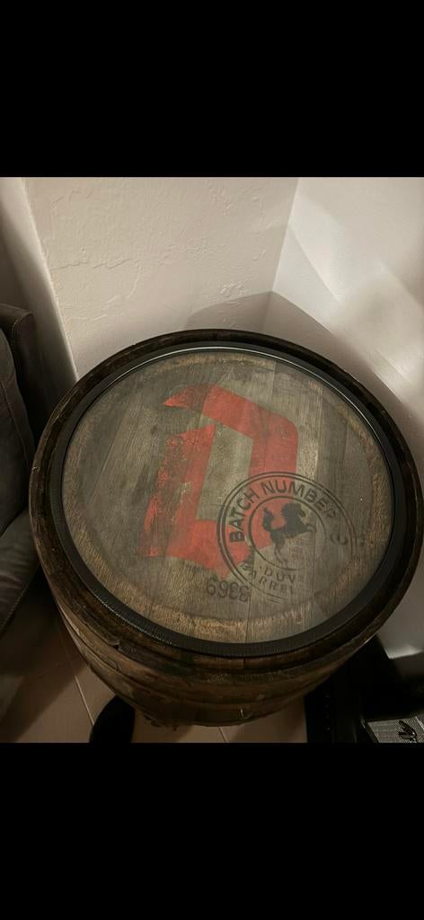 Duvel vat met certificaat, Ophalen, Gebruikt, Rond, Hout