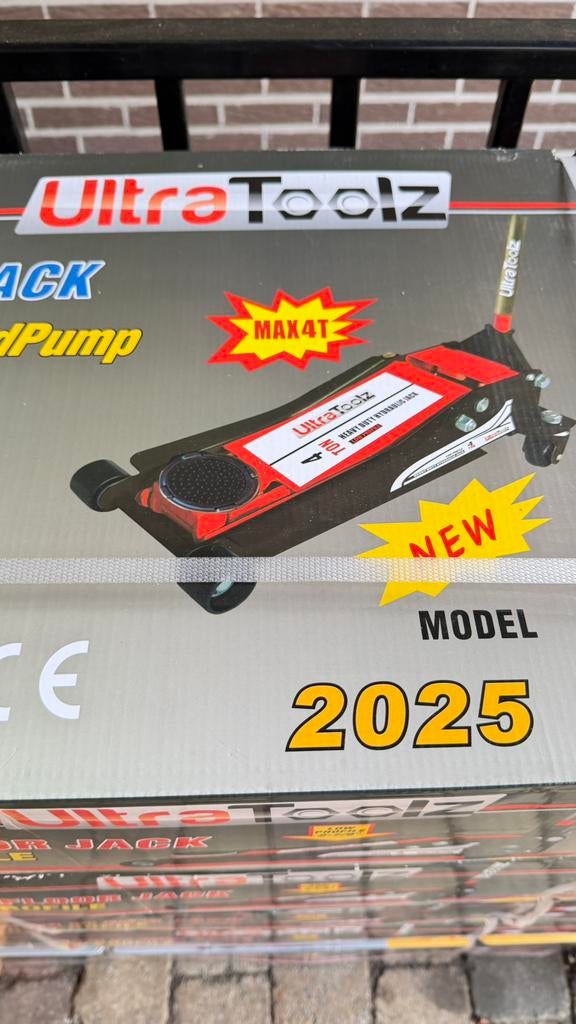 Garagekrik 4 ton Extra Lage profiel /Hydraulische Pomp, Enlèvement, Cric de garage
