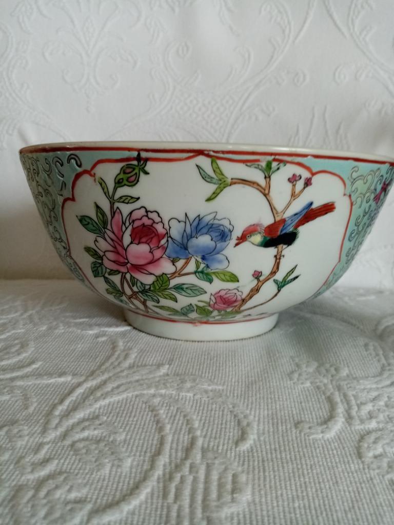 Grote Chinese porseleinen kom saladeschaal 10/23cm jaren 70, Ophalen of Verzenden