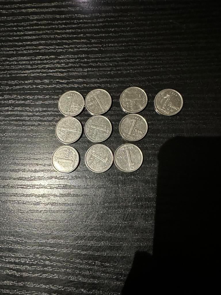 1 Belgische Franc muntjes, Postzegels en Munten, Ophalen, Metaal, Setje