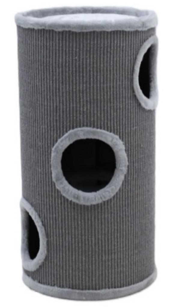 Krabton Noa gris 35 x 35 x 70 cm, Animaux & Accessoires, Meubles griffoirs pour chats, Neuf, Baril à gratter, Enlèvement