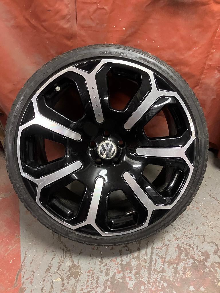 22‘ Kahn Alu velgenset met banden. 5x112, Auto-onderdelen, Banden en Velgen, Banden en Velgen, Zomerbanden, Overige maten, 265 mm