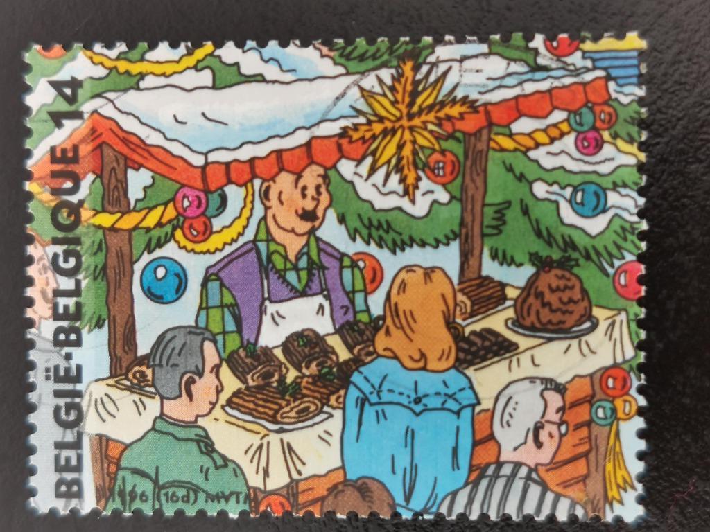 Belgie 1996 - Kerstmis - Kerstmarkt, Ophalen of Verzenden, Gestempeld, Kerst