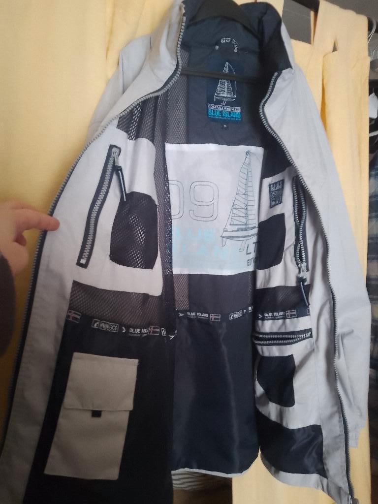 jas medium M blue island zomerjas of tussenseizoen, Gris, Blue island, Comme neuf, Taille 48/50 (M)