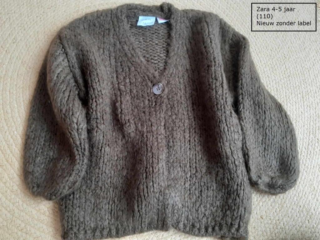 Warme vest Zara maat 110 - bruin (nieuw), Meisje, Trui of Vest, Ophalen of Verzenden, Zo goed als nieuw