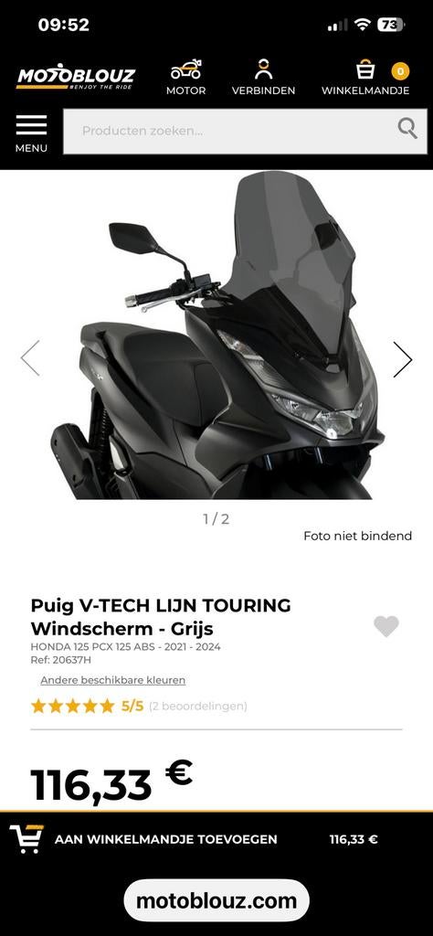Pare-brise Puig PCX, Motos, Particulier