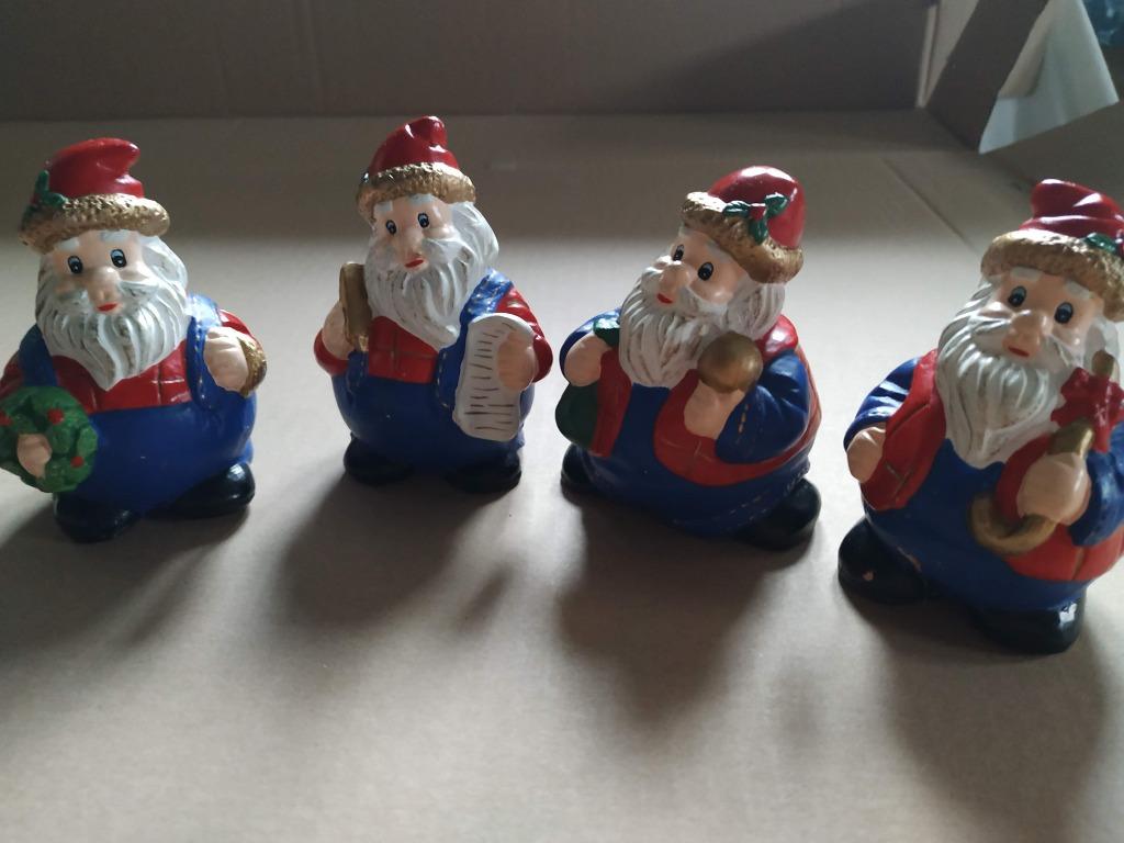 kerstmannen set keramieken nieuwe decoratie beeldjes, Enlèvement ou Envoi, Neuf