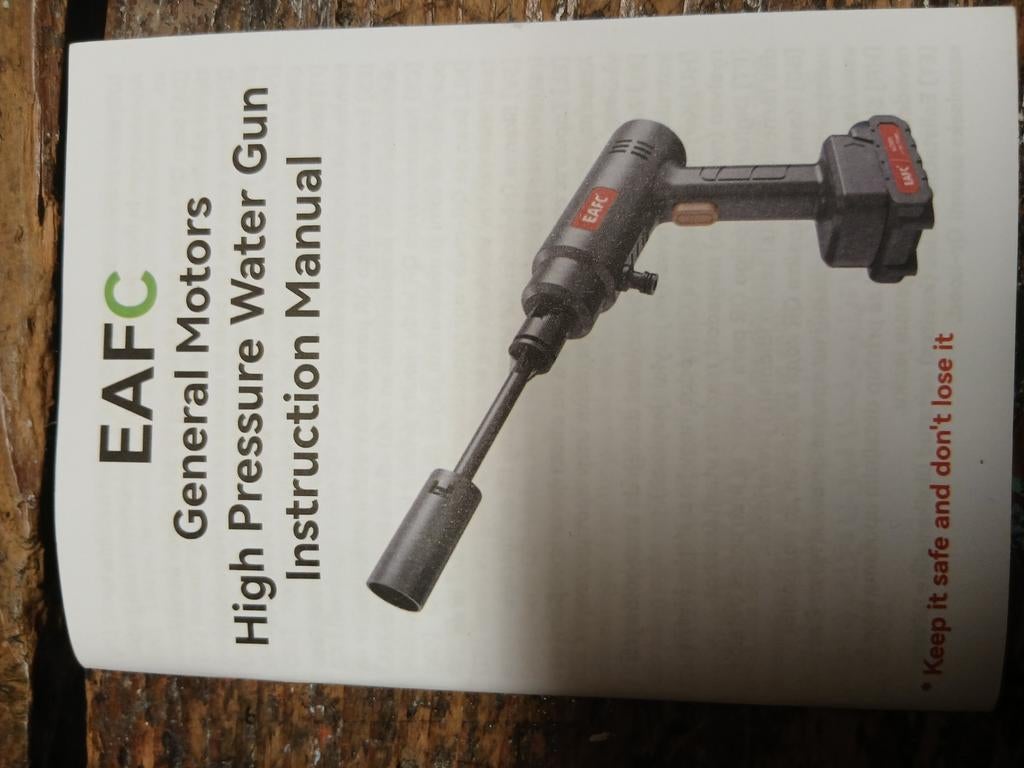 High pressure water Gun, Ophalen, Nieuw