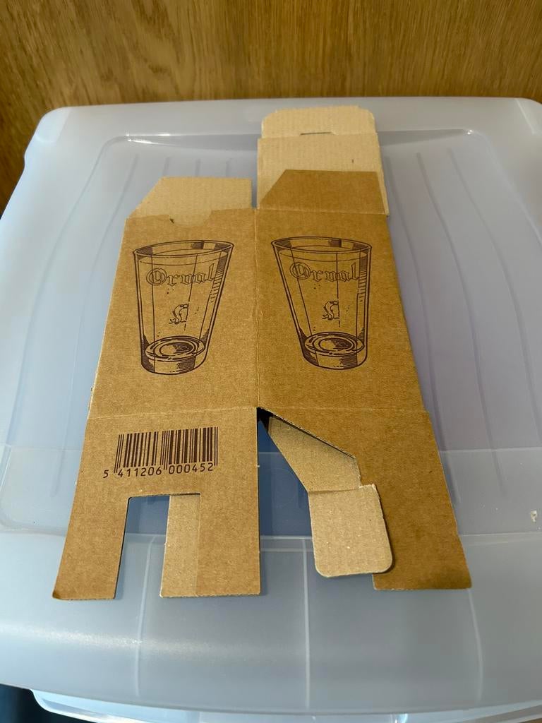 Boîte carton verre eau Orval, Verzamelen, Ophalen of Verzenden
