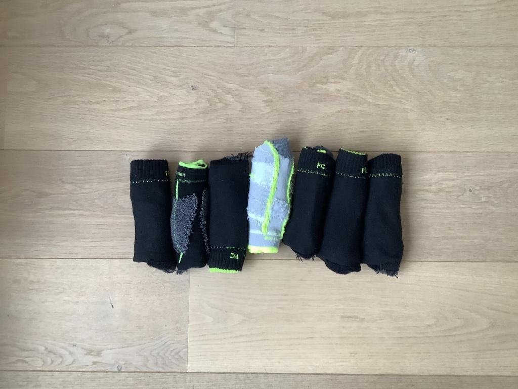 7 paar wollen ski kousen mt 31-34, Ophalen, Gedragen, Overige maten, Sokken en Kniesokken
