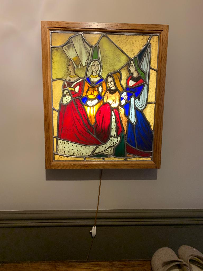 Glasraam met licht, Ophalen