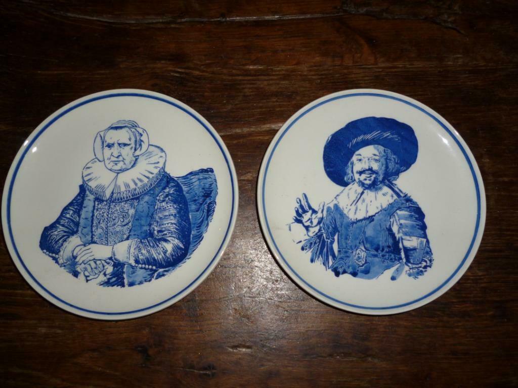 2 oude borden Delfts Blauw Royal G. Unicum P.d.J. 1241/u.m., Ophalen of Verzenden