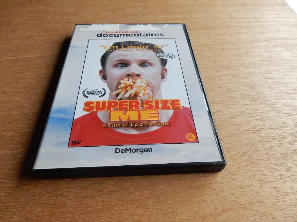 nr.1137- Dvd: super size me - documentaire, Cd's en Dvd's, Vanaf 12 jaar, Ophalen of Verzenden, Zo goed als nieuw, Overige typen