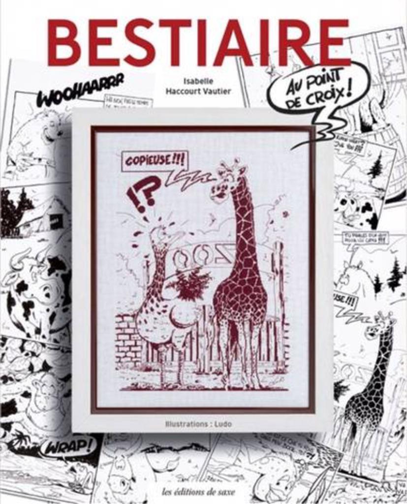 Bestiaire au point de croix Isabelle Haccourt Vautier, Enlèvement ou Envoi, Comme neuf, Broderies à la main, Patron