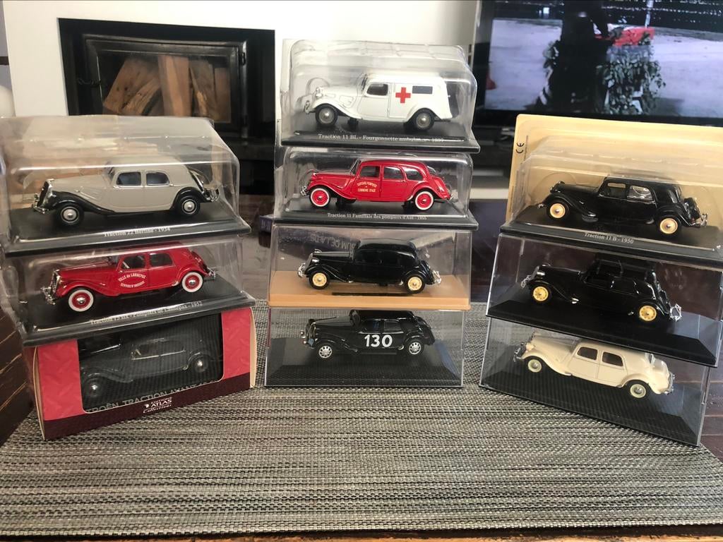 lot collection Citroën traction solido éditions atlas, Ophalen, Zo goed als nieuw, Auto, Solido