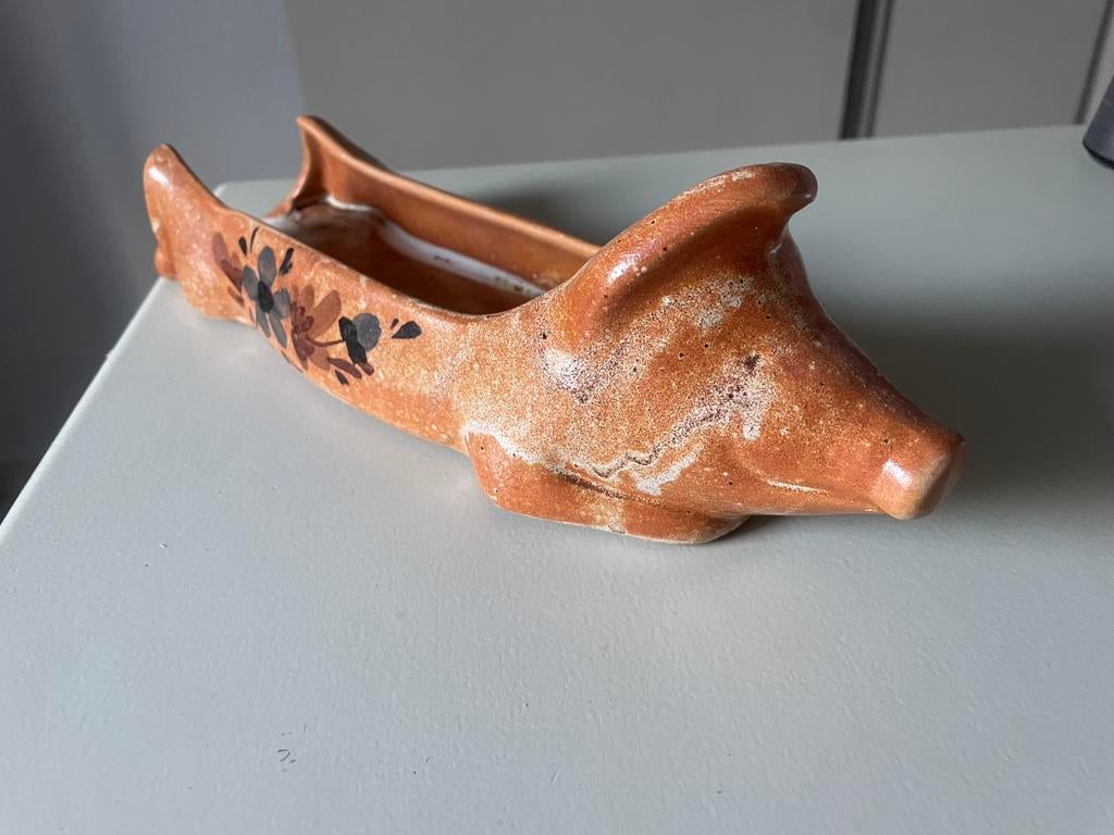 Cochon en terre  cuite  vintage, Enlèvement ou Envoi